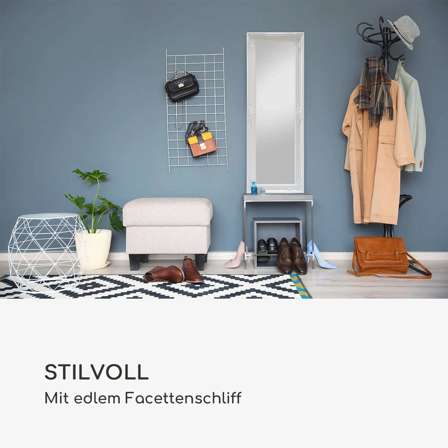 Ashford Standspiegel Massivholzrahmen Rechteckig 130 X 45 Cm 3 Ashford Standspiegel Massivholzrahmen Rechteckig 130 X 45 Cm – Bild 3