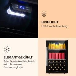 Beersafe 5XL Kühlschrank 148 Liter 3 Böden Panoramaglastür Edelstahl -Innovation Home Appliances Store 10039512 de 0004 logo