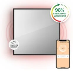 La Palma 500 Smart 2-in-1 Heizgerät Infrarot Konvektor 60x60cm 500W Spiegelfront
