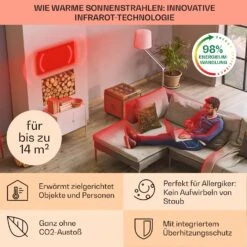 La Palma 750 Smart 2-in-1 Heizgerät Infrarot Konvektor 85x60cm 750W Spiegelfront -Innovation Home Appliances Store 10039833 de 0004 usp