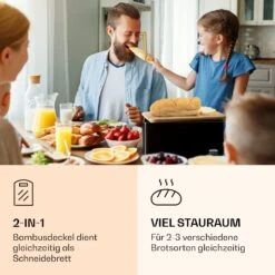 Oklahoma Brotkasten Metall 35,5x15,5x23 Cm Bambus-Deckel Schneidebrett -Innovation Home Appliances Store 10039843 de 0003 logo