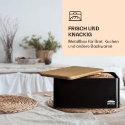 Oklahoma Brotkasten Metall 35,5x15,5x23 Cm Bambus-Deckel Schneidebrett -Innovation Home Appliances Store 10039843 de 0004 logo