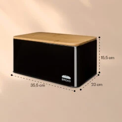 Oklahoma Brotkasten Metall 35,5x15,5x23 Cm Bambus-Deckel Schneidebrett -Innovation Home Appliances Store 10039843 yy 0005 logo