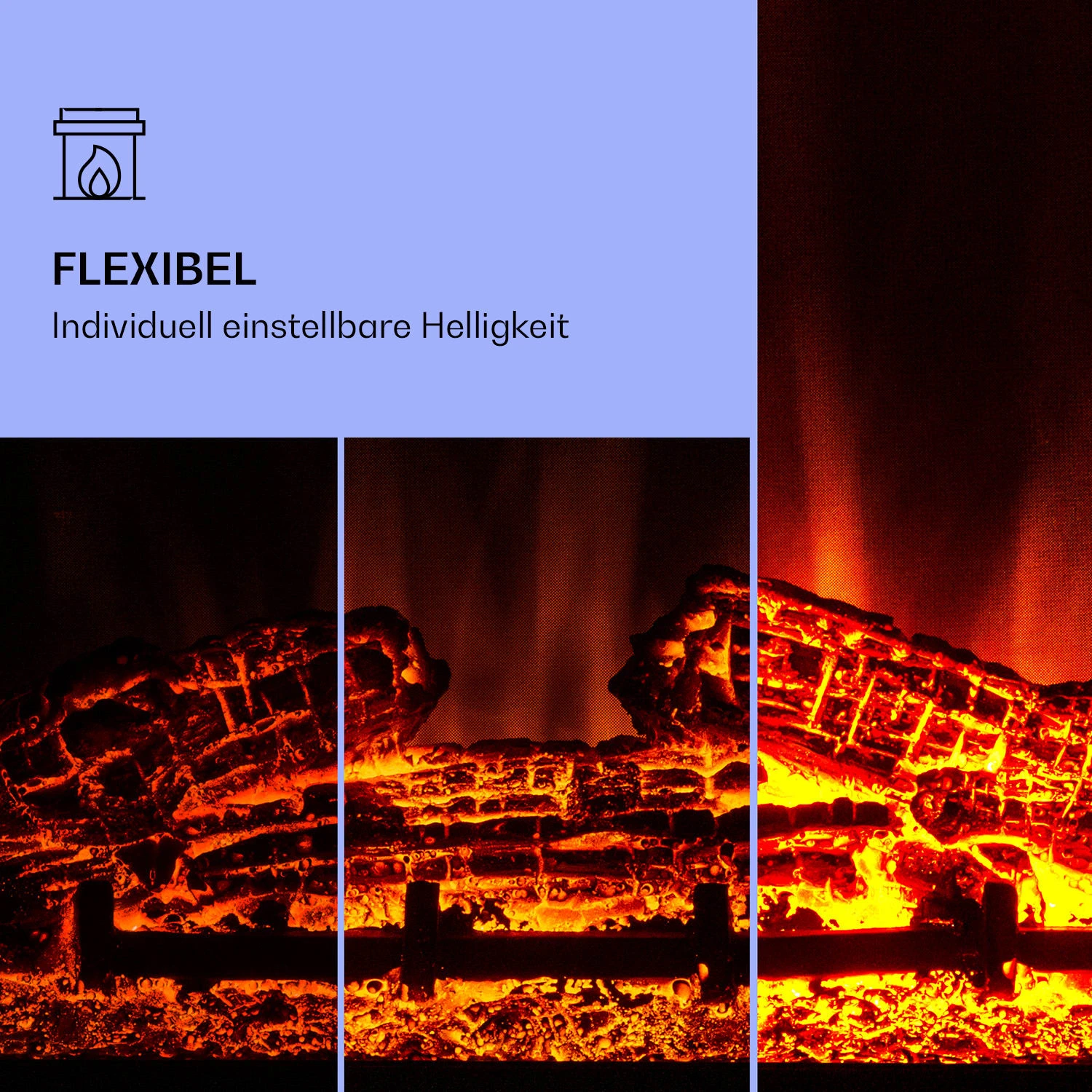 Dukono Elektrokamin 1800 W LED-Flammen Heizlüfter Timer Holzfach 4 Dukono Elektrokamin 1800 W LED-Flammen Heizlüfter Timer Holzfach – Bild 4