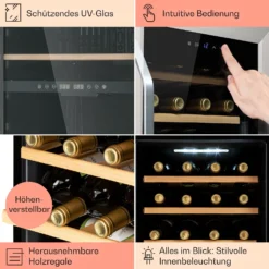 Vinamour 16 Uno Weinkühlschrank 16Fl./42l 5-18°C 41dB Glas -Innovation Home Appliances Store 10039897 de 0005 usp