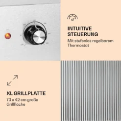 Grillmeile 4400 Elektrogrill Plancha 2x2200W Grillplatte Edelstahl -Innovation Home Appliances Store 10039916 de 0003 logo