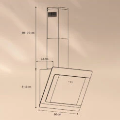 Aurora Eco 90 Dunstabzugshaube 550 M³/h 90cm Kopffrei Ambientelicht -Innovation Home Appliances Store 10039929 yy 0007 logo