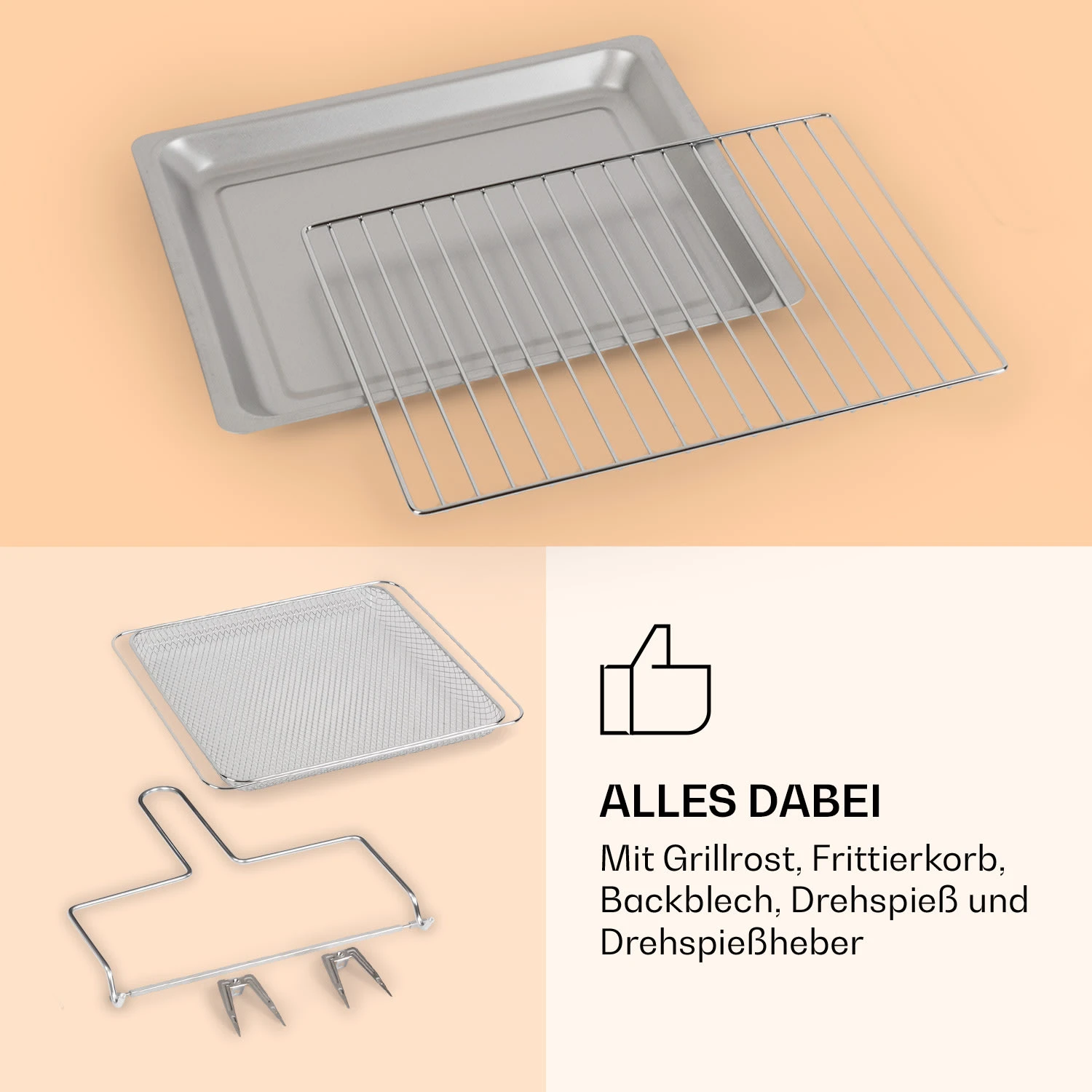 Vigor Air Heißluftfritteuse 1800 W 30 Liter 18 Programme 7 Vigor Air Heißluftfritteuse 1800 W 30 Liter 18 Programme – Bild 7