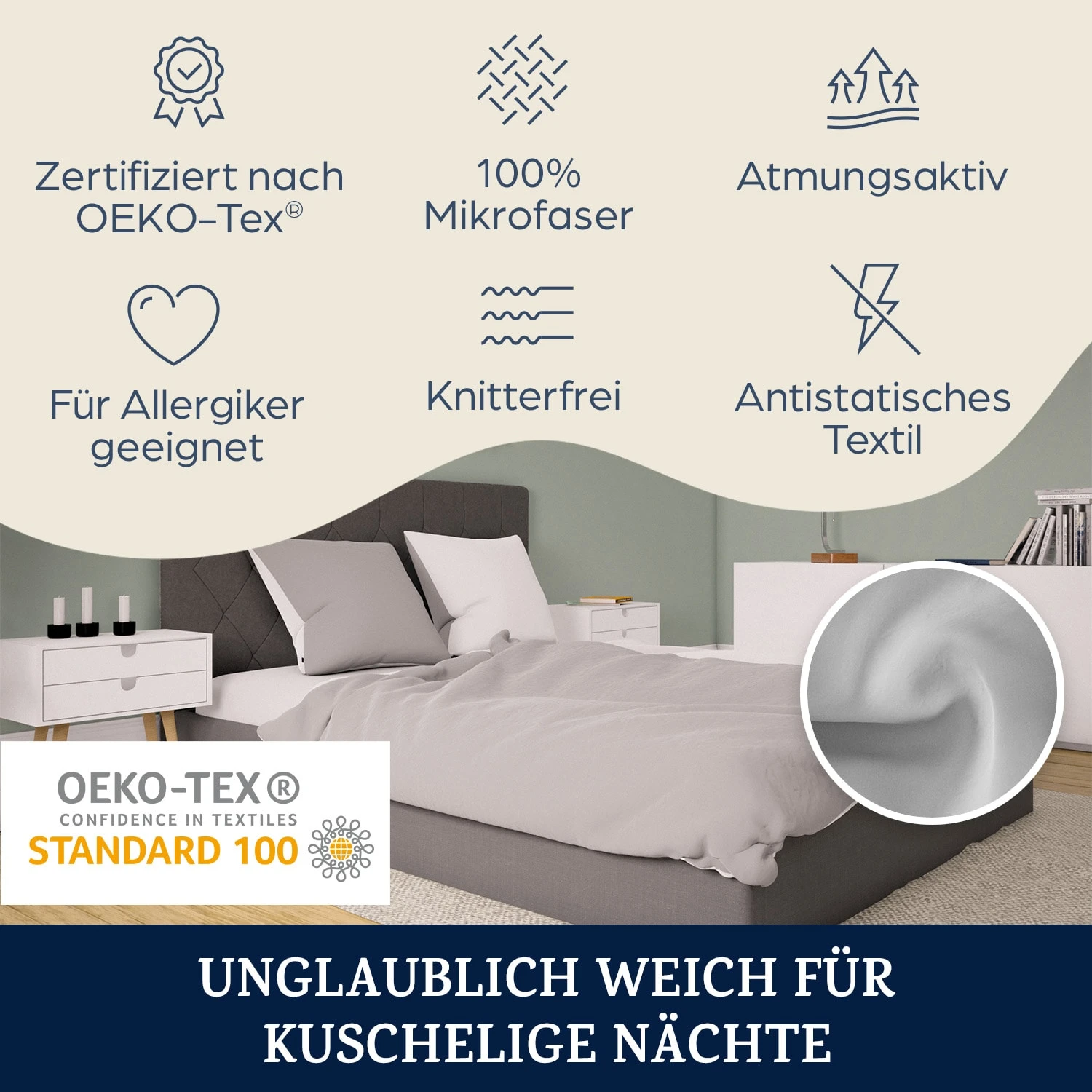 Soft Wonder-Edition Bettwäsche 140x200 Cm Mikrofaser 2 Soft Wonder-Edition Bettwäsche 140x200 Cm Mikrofaser – Bild 2