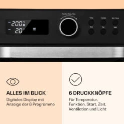 Prime Air Heißluftfritteuse 1500W 23l Timer 8 Programme -Innovation Home Appliances Store 10040025 de 0004 logo