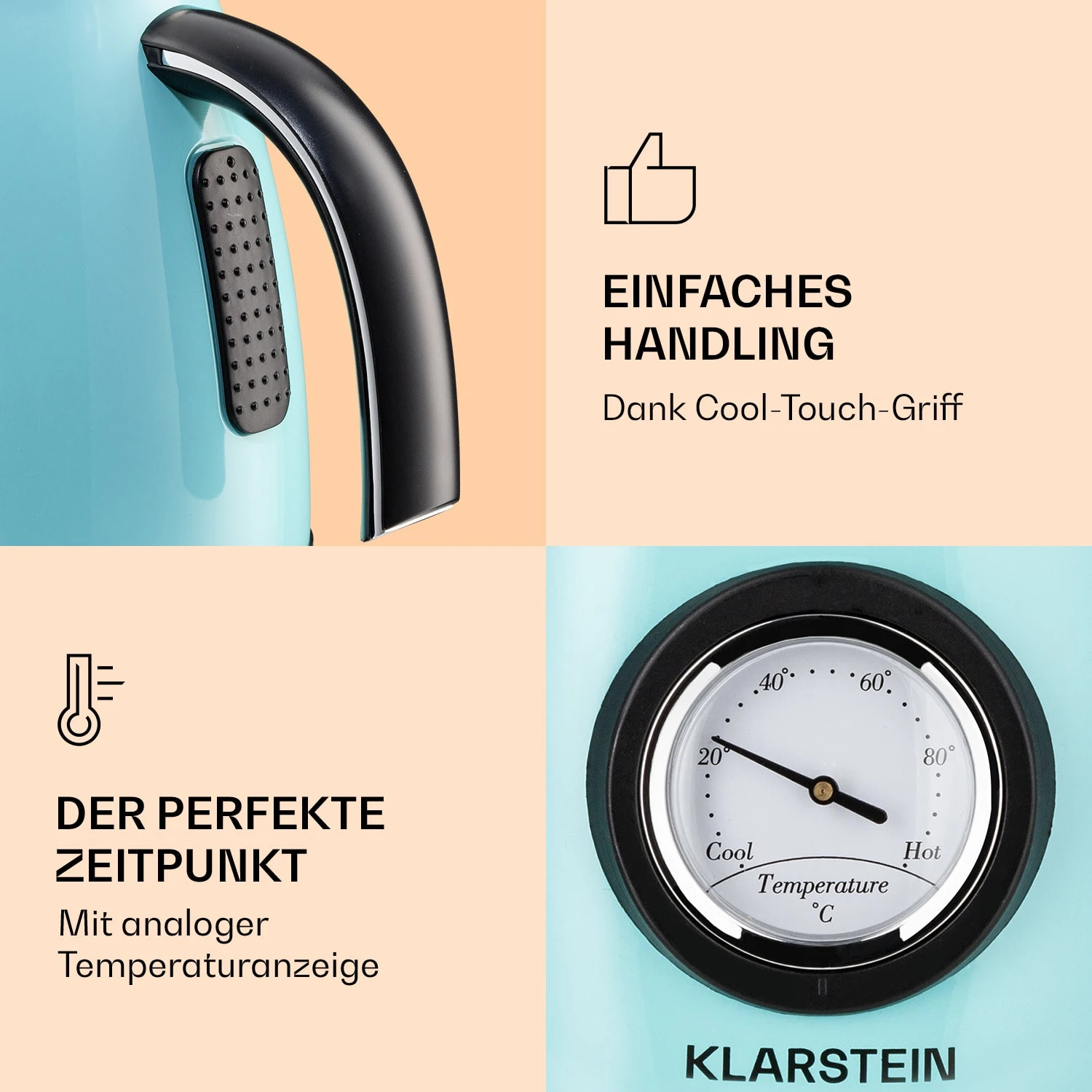 Aquavita Chalet Wasserkocher 1,7 Liter 2200 Watt Temperaturanzeige Edelstahl 5 Aquavita Chalet Wasserkocher 1,7 Liter 2200 Watt Temperaturanzeige Edelstahl – Bild 5