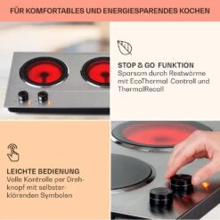 Ramsey Doppel-Kochfeld 2400W 11 Leistungsstufen Glaskeramik -Innovation Home Appliances Store 10040070 de 0004 usp