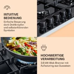 Ignito Chef Edition 5 Zonen Gaskochfeld 5-flammig Sabaf-Brenner Glaskeramik -Innovation Home Appliances Store 10040146 de 0005 logo