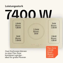 Victoria 5 Flex Induktionskochfeld Einbau 7400W 2 Flexzonen Timer -Innovation Home Appliances Store 10040204 de 0003 usp