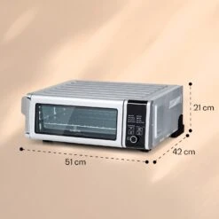 Vita-Crisp Heißluftfritteuse 1700W 10L 8 Funktionen Platzsparend -Innovation Home Appliances Store 10040224 yy 0007 dimensions