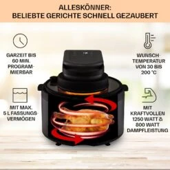 Vendure Heißluftfritteuse Mit Dampffunktion 1250W 5 Liter 6 Programme 9 Vendure Heißluftfritteuse Mit Dampffunktion 1250W 5 Liter 6 Programme -Innovation Home Appliances Store 10040278 de 0003 usp