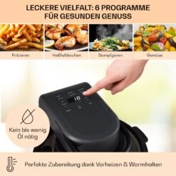 Vendure Heißluftfritteuse Mit Dampffunktion 1250W 5 Liter 6 Programme 10 Vendure Heißluftfritteuse Mit Dampffunktion 1250W 5 Liter 6 Programme -Innovation Home Appliances Store 10040278 de 0004 usp
