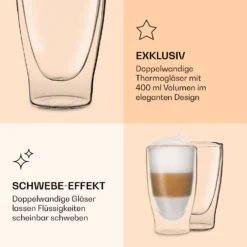 DUOS Doppelwandiges Glas 400 Ml Trinkglas Espresso Borosilikatglas -Innovation Home Appliances Store 10040365 de 0006 logo