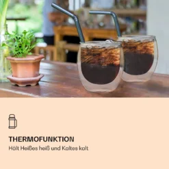 DUOS Jumbo Doppelwandiges Glas 410 Ml Thermofunktion Inkl. Edelstahl-Löffel -Innovation Home Appliances Store 10040400 de 0004 logo