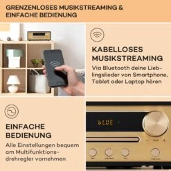 Berklee HiFi Stereo System BT Stereo-Lautsprecher UKW MP3 USB Line-In 9 Berklee HiFi Stereo System BT Stereo-Lautsprecher UKW MP3 USB Line-In -Innovation Home Appliances Store 10040457 de 0004 usp