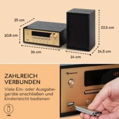 Berklee HiFi Stereo System BT Stereo-Lautsprecher UKW MP3 USB Line-In 11 Berklee HiFi Stereo System BT Stereo-Lautsprecher UKW MP3 USB Line-In -Innovation Home Appliances Store 10040457 de 0006 usp