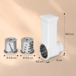 Renata Salat-Reibeaufsatz Zubehör Grob, Mittel, Fein -Innovation Home Appliances Store 10040501 yy 0004 dimensions