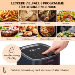 Crisp-Pro Heißluftfritteuse Air Fryer 1400W 2,8 Ltr Timer Edelstahl 8 Crisp-Pro Heißluftfritteuse Air Fryer 1400W 2,8 Ltr Timer Edelstahl -Innovation Home Appliances Store 10040698 de 0003 usp