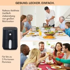 Crisp-Pro Heißluftfritteuse Air Fryer 1400W 2,8 Ltr Timer Edelstahl 10 Crisp-Pro Heißluftfritteuse Air Fryer 1400W 2,8 Ltr Timer Edelstahl -Innovation Home Appliances Store 10040698 de 0005 usp