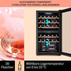 Barossa 29 Duo Weinkühlschrank 29 Fl 80 Ltr 2 Zonen Drucktasten 9 Barossa 29 Duo Weinkühlschrank 29 Fl 80 Ltr 2 Zonen Drucktasten -Innovation Home Appliances Store 10041124 de 0003 usp