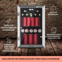 Beersafe 70 Birra Edition Kühlschrank 70 Ltr 3 Böden Glastür Edelstahl -Innovation Home Appliances Store 10041177 de 0006 usp