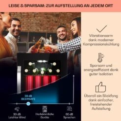 Beersafe 70 Birra Edition Kühlschrank 70 Liter 3 Böden Glas Edelstahl -Innovation Home Appliances Store 10041178 de 0003 usp