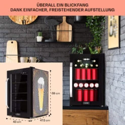 Beersafe 70 Birra Edition Kühlschrank 70 Liter 3 Böden Glas Edelstahl -Innovation Home Appliances Store 10041178 de 0007 usp