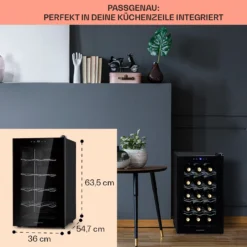 Barolo 15 Uno Weinkühlschrank 48 Ltr 15 Flaschen 11-18°C SingleZone -Innovation Home Appliances Store 10041207 de 0006 usp
