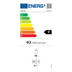 Barolo 15 Uno Weinkühlschrank 48 Ltr 15 Flaschen 11-18°C SingleZone -Innovation Home Appliances Store 10041207 energy label