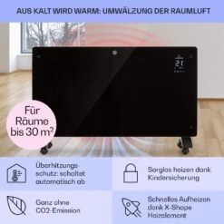 Bansin Crystal Smart Konvektions-Heizgerät 1500W 5 - 50 °C App-Steuerung -Innovation Home Appliances Store 10041209 de 0004 usp