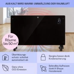 Bansin Crystal Smart Konvektions-Heizgerät 2500W 5 - 50 °C App-Steuerung -Innovation Home Appliances Store 10041211 de 0004 usp