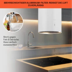Bolea Inselabzugshaube Ø38cm Ab-/Umluft 600m³/h LED Inkl. Aktivkohlefilter -Innovation Home Appliances Store 10041225 de 0006 usp