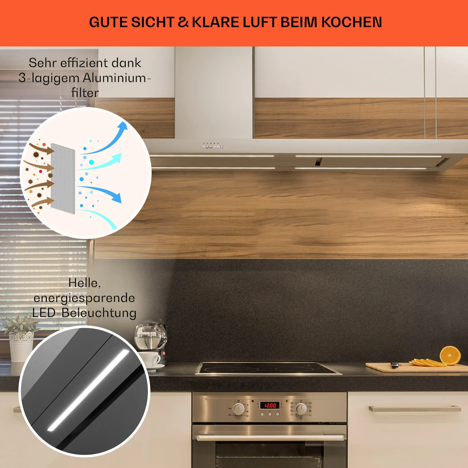 Limelight Dunstabzugshaube 150cm Wandhaube 625m³/h Touch 4 Limelight Dunstabzugshaube 150cm Wandhaube 625m³/h Touch – Bild 4