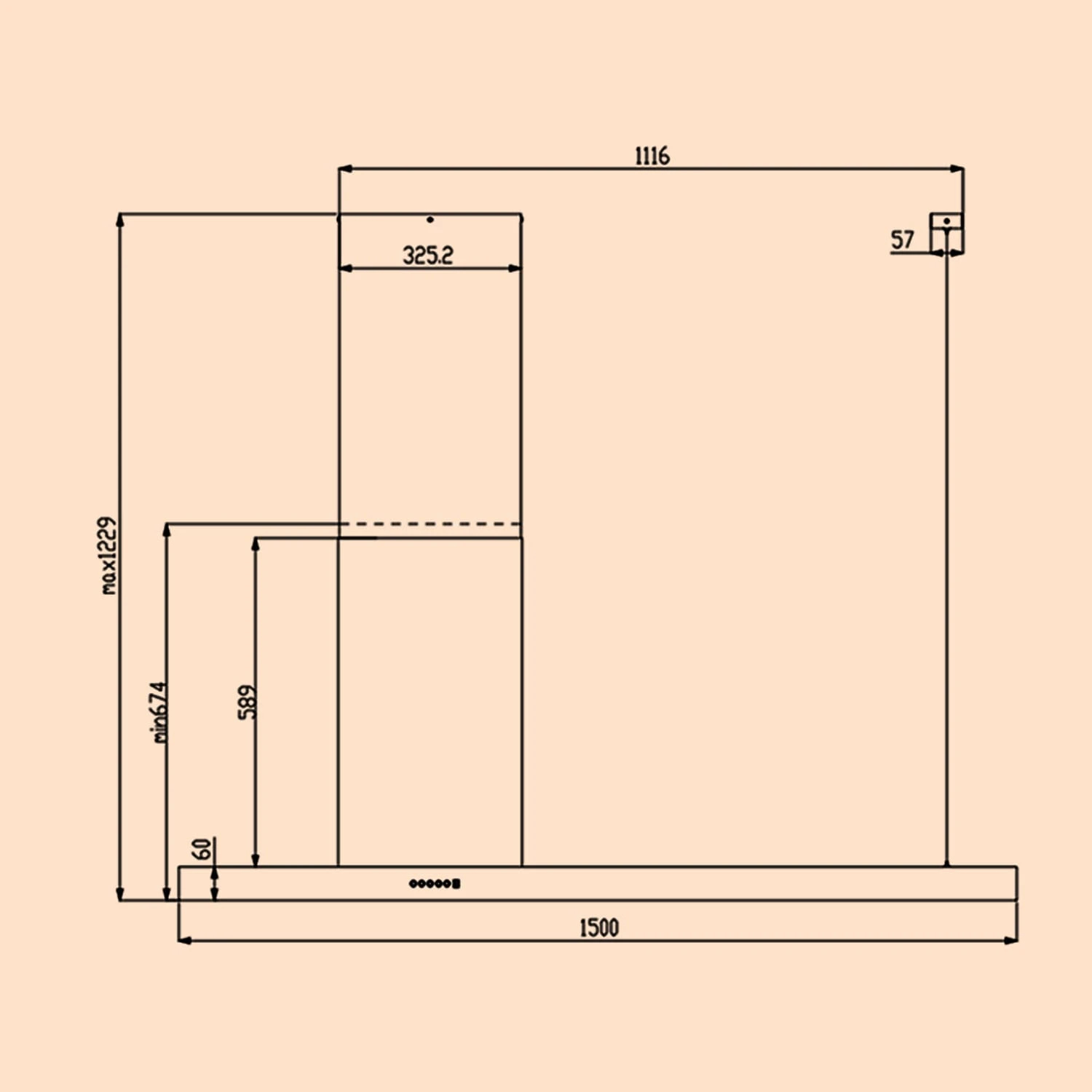 Limelight Dunstabzugshaube 150cm Wandhaube 625m³/h Touch 8 Limelight Dunstabzugshaube 150cm Wandhaube 625m³/h Touch – Bild 8