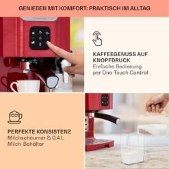 BellaVita Kaffeemaschine 3-in-1 1450 W 20 Bar Milchschäumer -Innovation Home Appliances Store 10041240 de 0003 usp