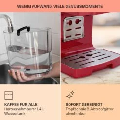 BellaVita Kaffeemaschine 3-in-1 1450 W 20 Bar Milchschäumer -Innovation Home Appliances Store 10041240 de 0006 usp
