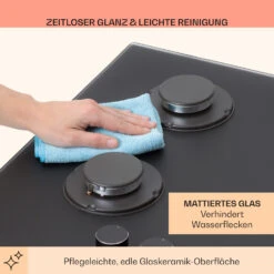 Firetale Gaskochfeld 5-flammig 70 Cm Aluminium-Brenner Inkl. Schlauch Und Druckminderer -Innovation Home Appliances Store 10041300 de 0007 usp