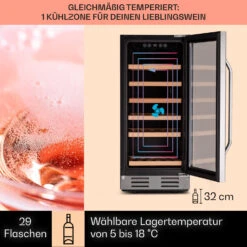 Vinovilla 29 Built-In Weinkühlschrank 81 L / 29 Fl. Glastür Edelstahl -Innovation Home Appliances Store 10041304 de 0003 logo