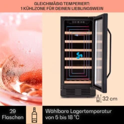 Vinovilla 29 Built-In Weinkühlschrank 81 L / 29 Fl. 1 Zone Glastür Edelstahl -Innovation Home Appliances Store 10041309 de 0003 logo