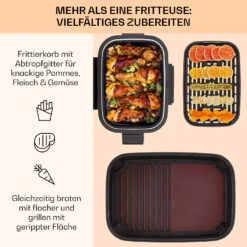 Combo Air Grill-Heißluftfritteuse 5 Programme 1500 Watt 4,5 L Grillkorb 2,5 L Frittierkorb -Innovation Home Appliances Store 10041330 de 0004 usp