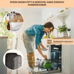 Combo Air Grill-Heißluftfritteuse 5 Programme 1500 Watt 4,5 L Grillkorb 2,5 L Frittierkorb -Innovation Home Appliances Store 10041330 de 0006 usp