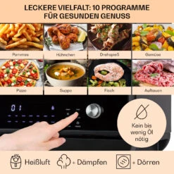 Vita Pro Heißluftfritteuse Dampfgaren 2450 W 18 Ltr 800 Ml Wassertank -Innovation Home Appliances Store 10041333 de 0004 usp