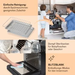 Vita Pro Heißluftfritteuse Dampfgaren 2450 W 18 Ltr 800 Ml Wassertank -Innovation Home Appliances Store 10041333 de 0005 usp