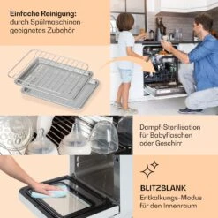 Vita Pro Heißluftfritteuse Dampfgaren 2450 W 18 Ltr 800 Ml Wassertank -Innovation Home Appliances Store 10041334 de 0005 usp