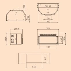 Camila Dunstabzugshaube Einbau 52 Cm 397 M³/h LED Touch Edelstahl -Innovation Home Appliances Store 10041344 yy 0011 dimensions